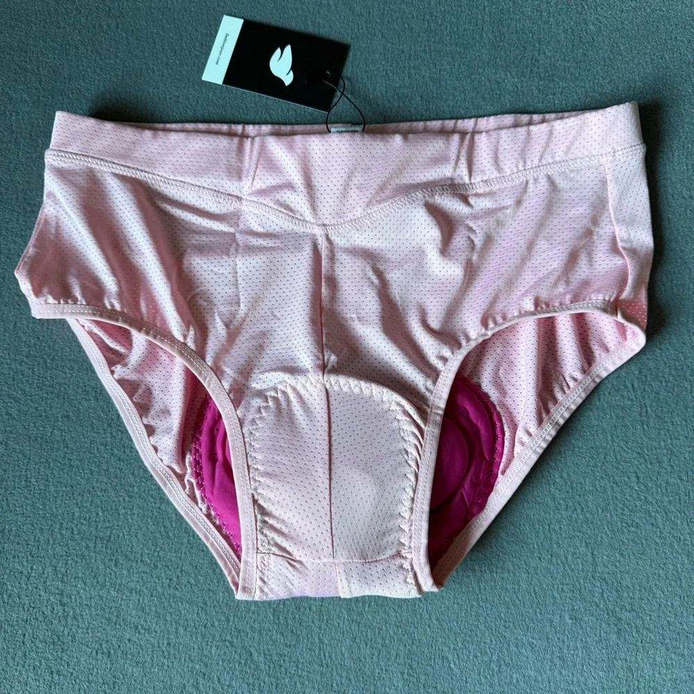 NWT Women's Pink Padded Bike Cycling Underpants Shorts size XL